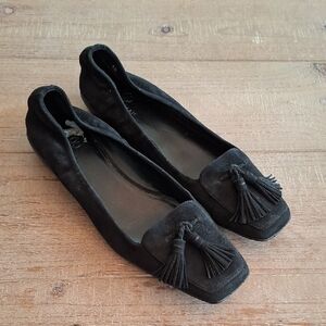 Cole Haan x Nike Black Genuine Suede Tassel Flats/Driving Loafers (US 8)